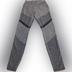 Alo Yoga Sheila Legging High Rise 7/8 Alosoft Gray Chevron Color Block Small